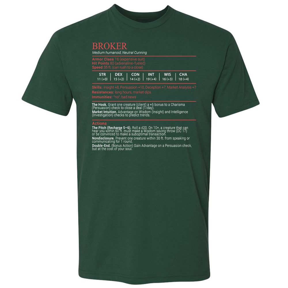Broker Stats Block - Forest Green - 3
