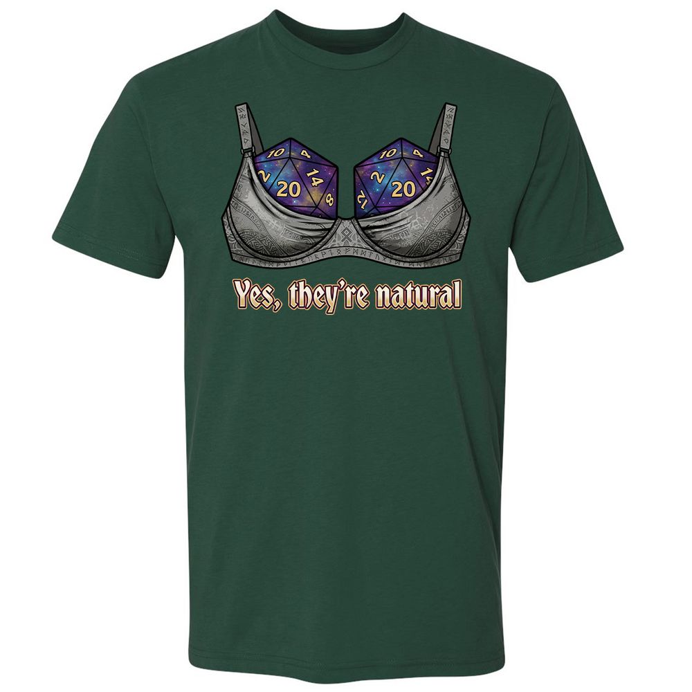They Are Natural Nat20 Premium Unisex T-Shirt - Forest Green - 3