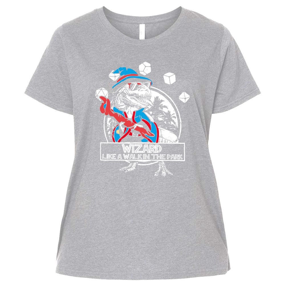 Wizard Like The Walk In The Park Ladies Curvy Jersey - Heather - 3