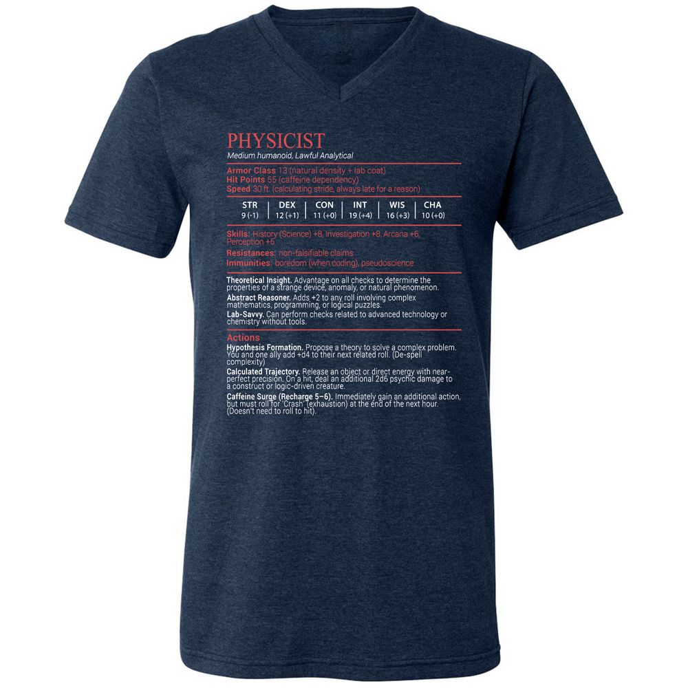 Physicist Stats Block - Heather Navy - 3