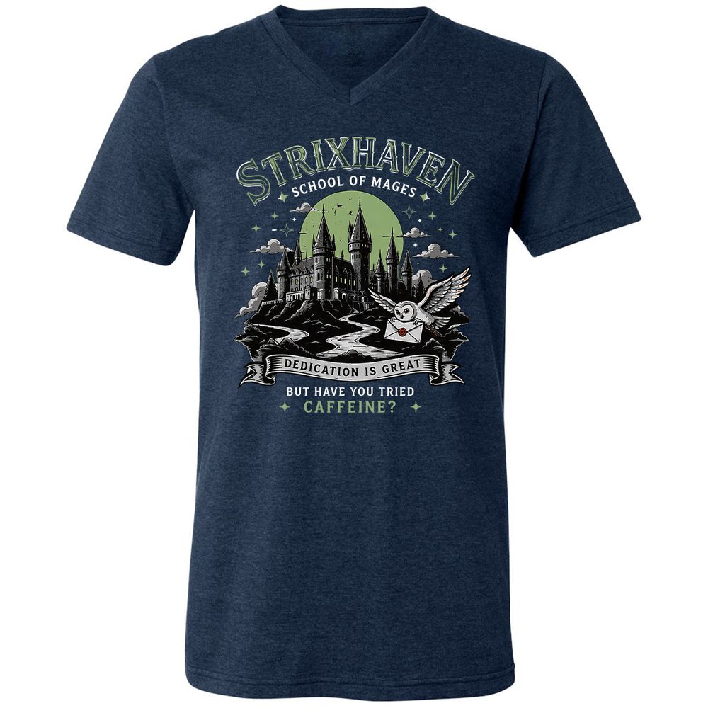 Strixhaven - School Of Mages Unisex V-Neck T-Shirt - Heather Navy - 3