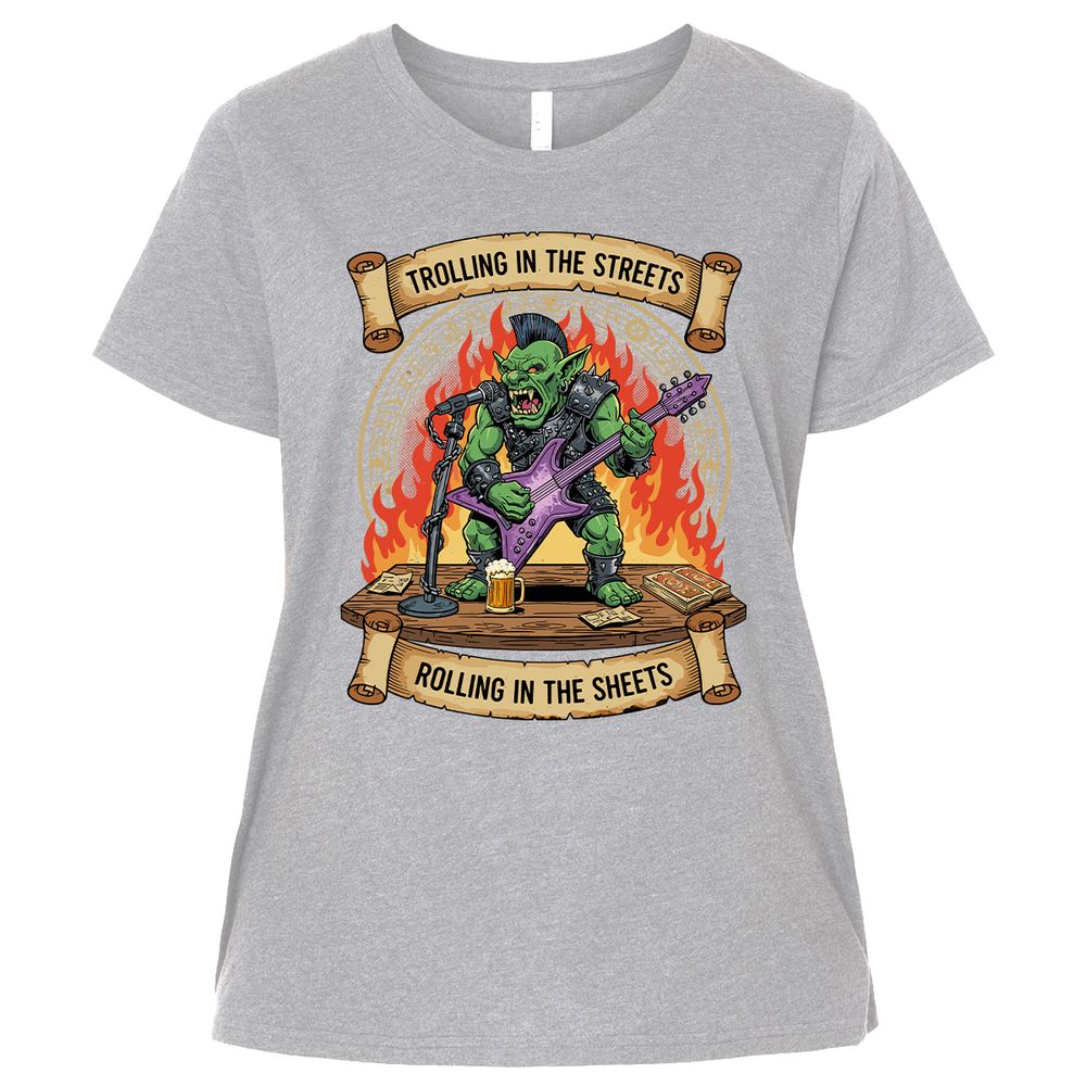 Trolling in the Streets Ladies Curvy Jersey - Heather - 3