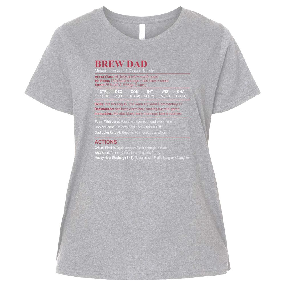 Brew Dad Ladies Curvy Jersey - Heather - 3