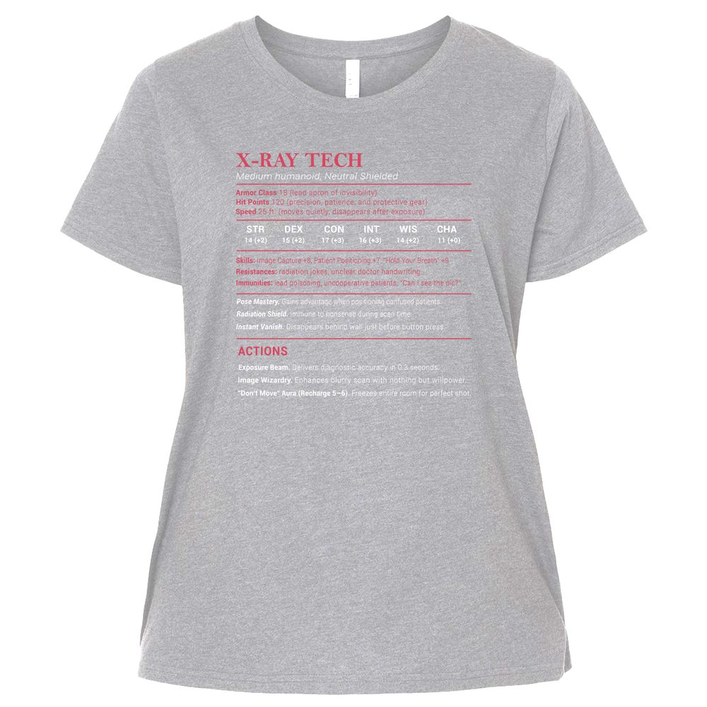 X-ray Tech Stats Ladies Curvy Jersey - Heather - 3