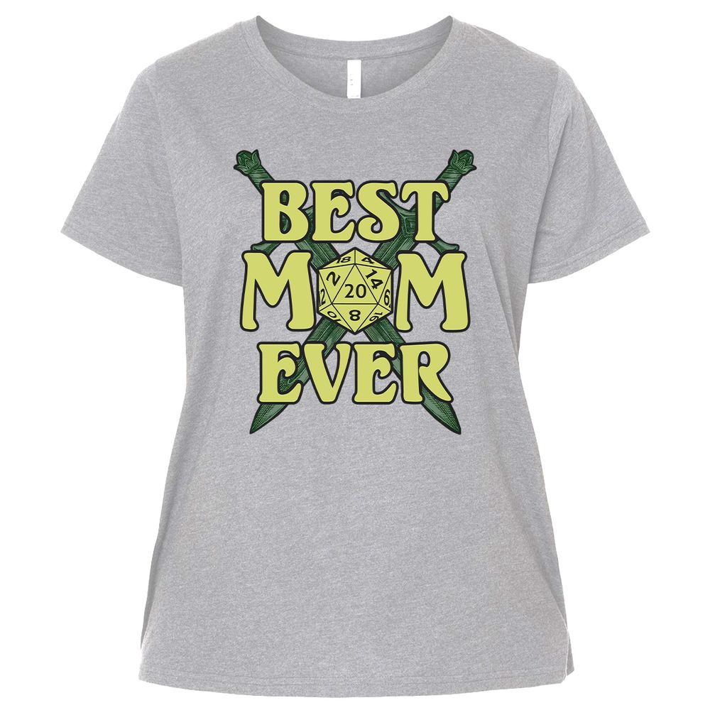 Best Mom Ever Ladies Curvy Jersey - Heather - 3