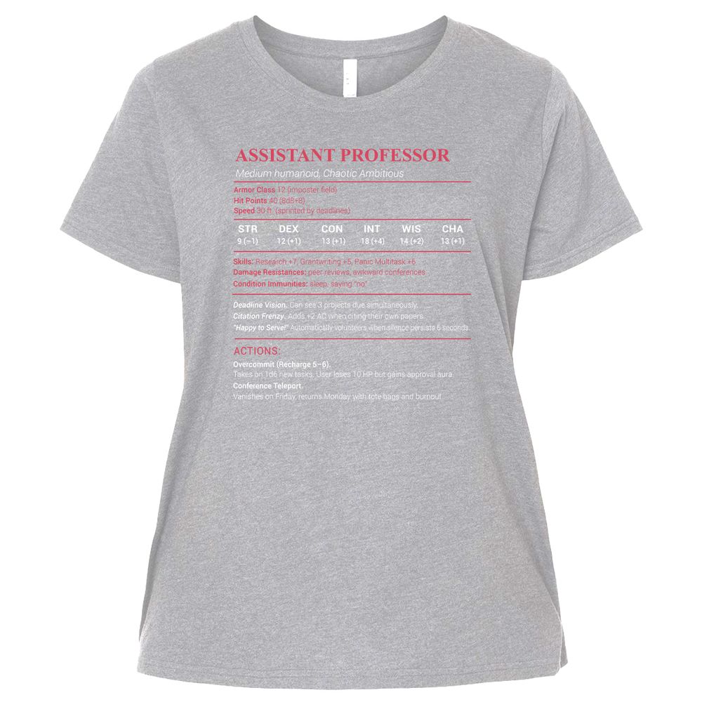 Assistant Professor Stats Ladies Curvy Jersey - Heather - 3