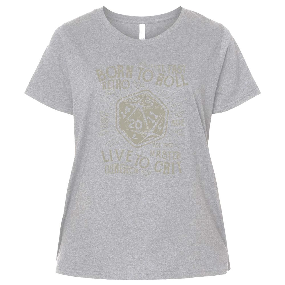 Born To Roll Live To Crit Ladies Curvy Jersey - Heather - 3