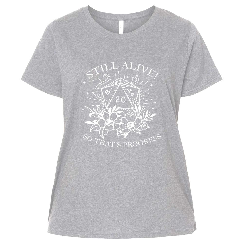 2710 Still Alive! So That’s Progress Ladies Curvy Jersey - Heather - 3