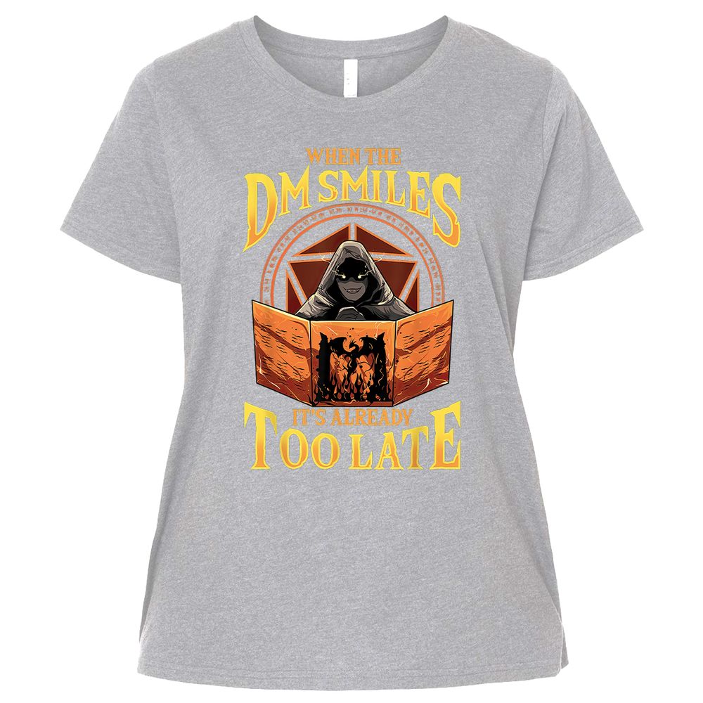 When The Dm Smiles Its Already Too Late Ladies Curvy Jersey - Heather - 3