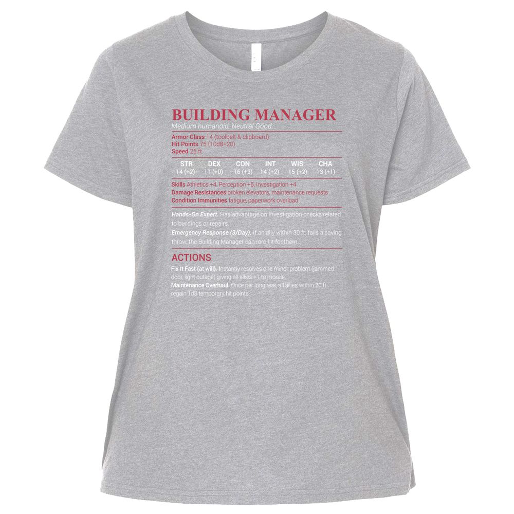 Building Manager Ladies Curvy Jersey - Heather - 3