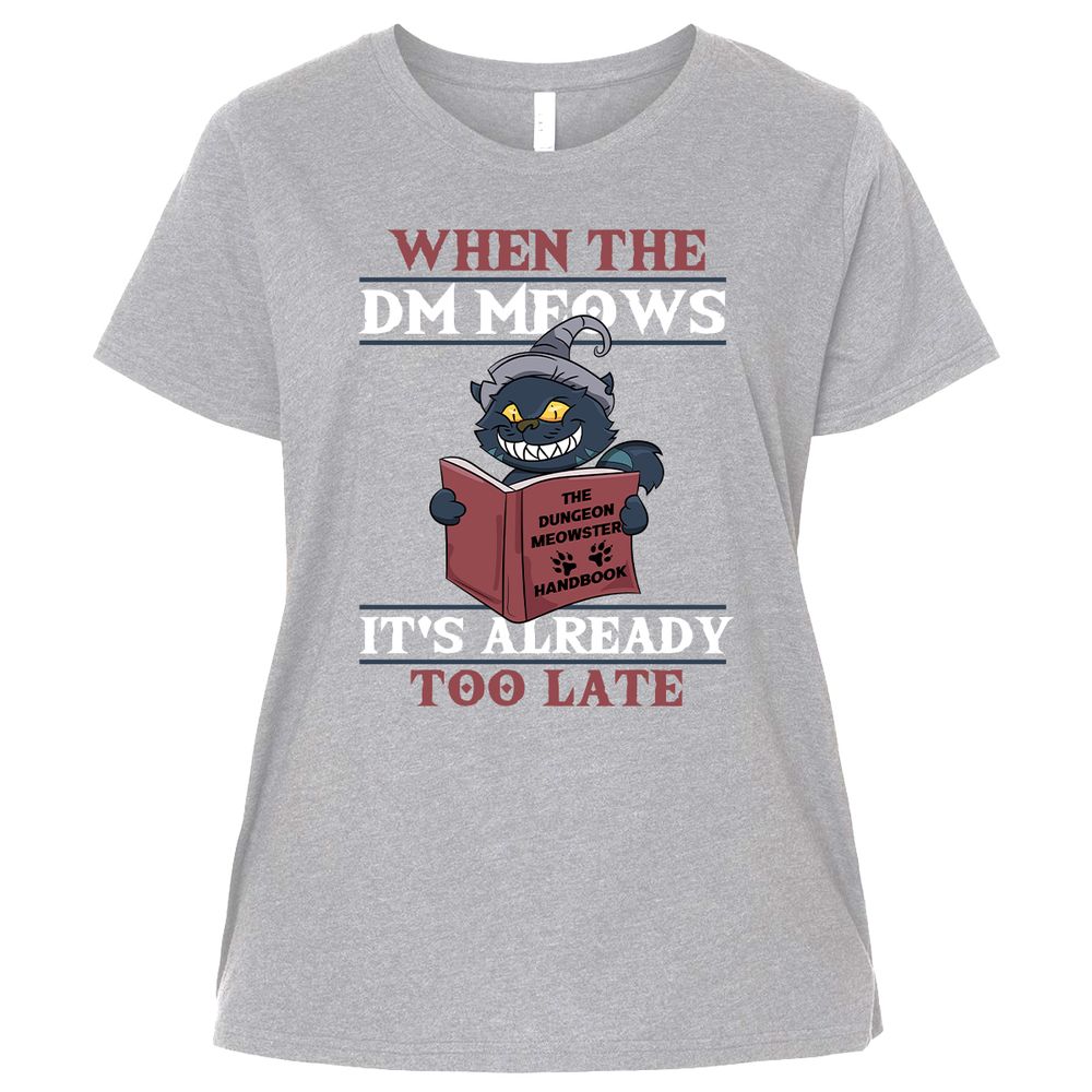 When The DM Meow Ladies Curvy Jersey - Heather - 3