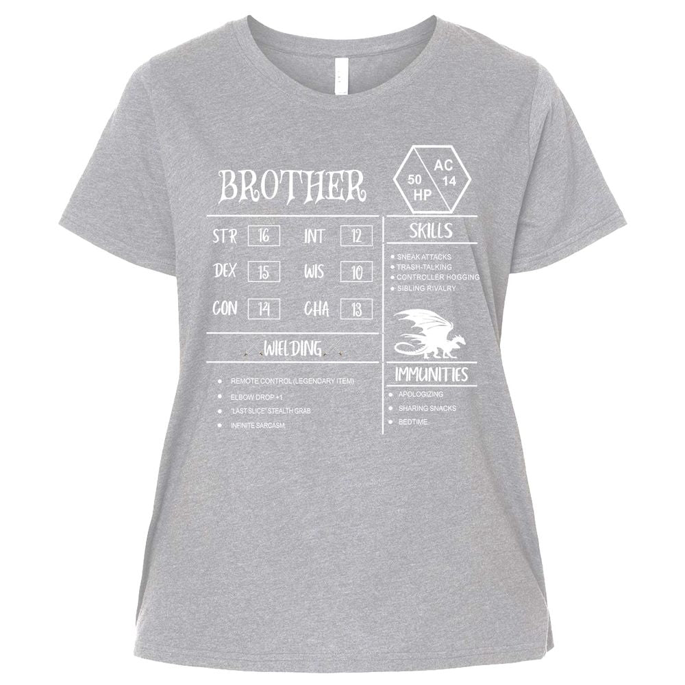 Brother Stats Ladies Curvy Jersey - Heather - 3