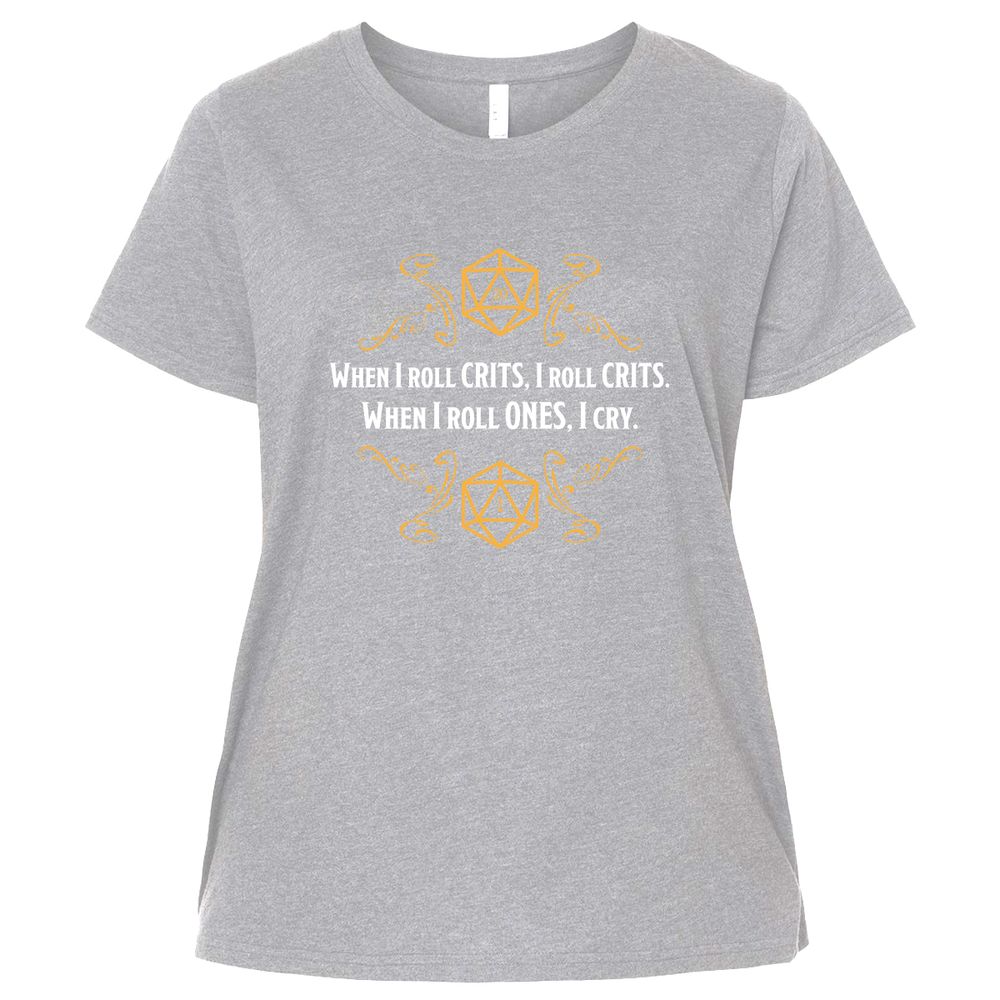 When I Roll Crits Ladies Curvy Jersey - Heather - 3