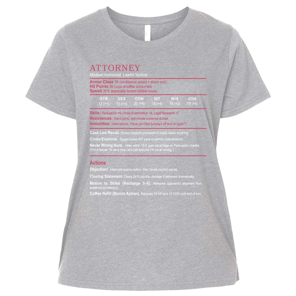 Attorney Ladies Curvy Jersey - Heather - 3