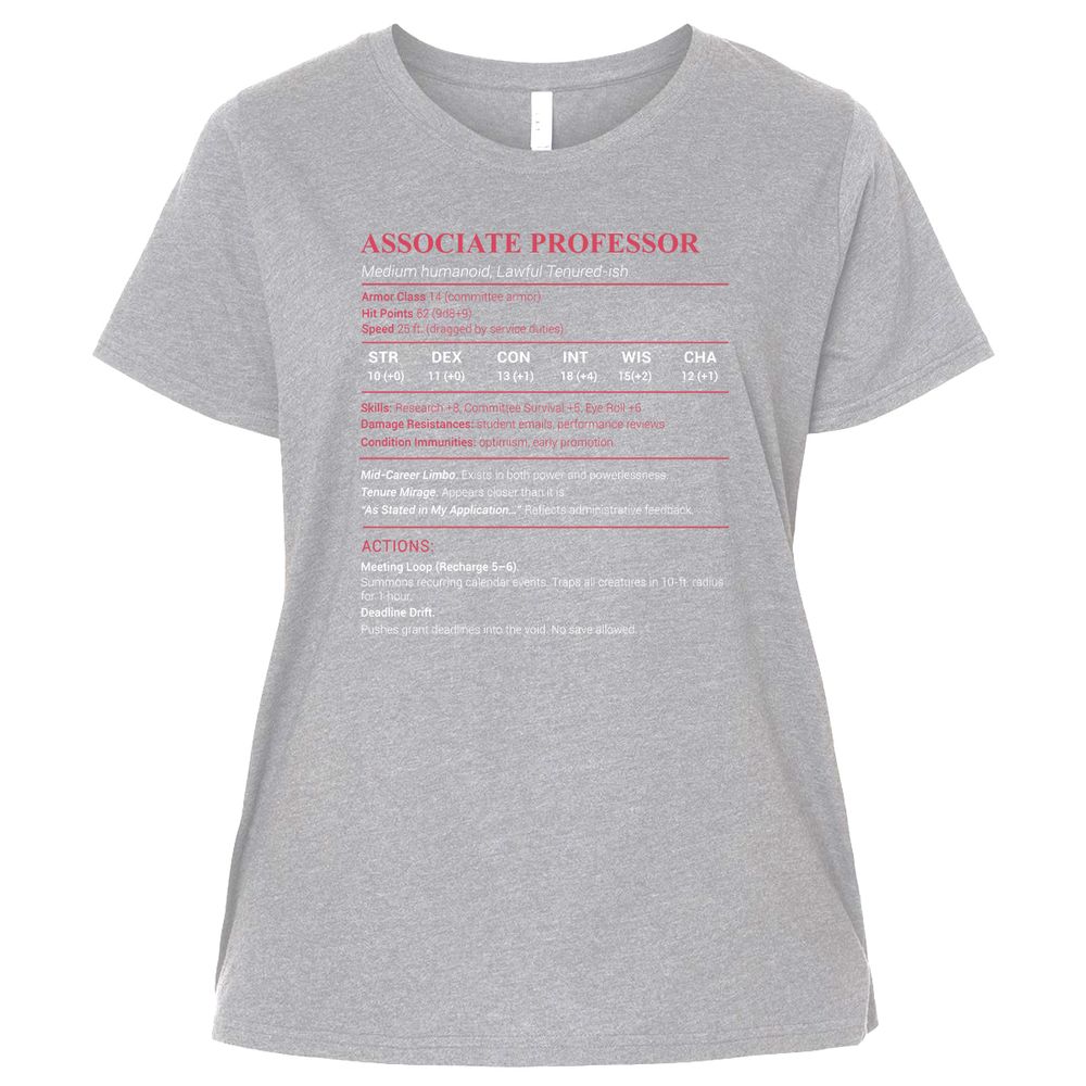 Associate Professor Stats Ladies Curvy Jersey - Heather - 3