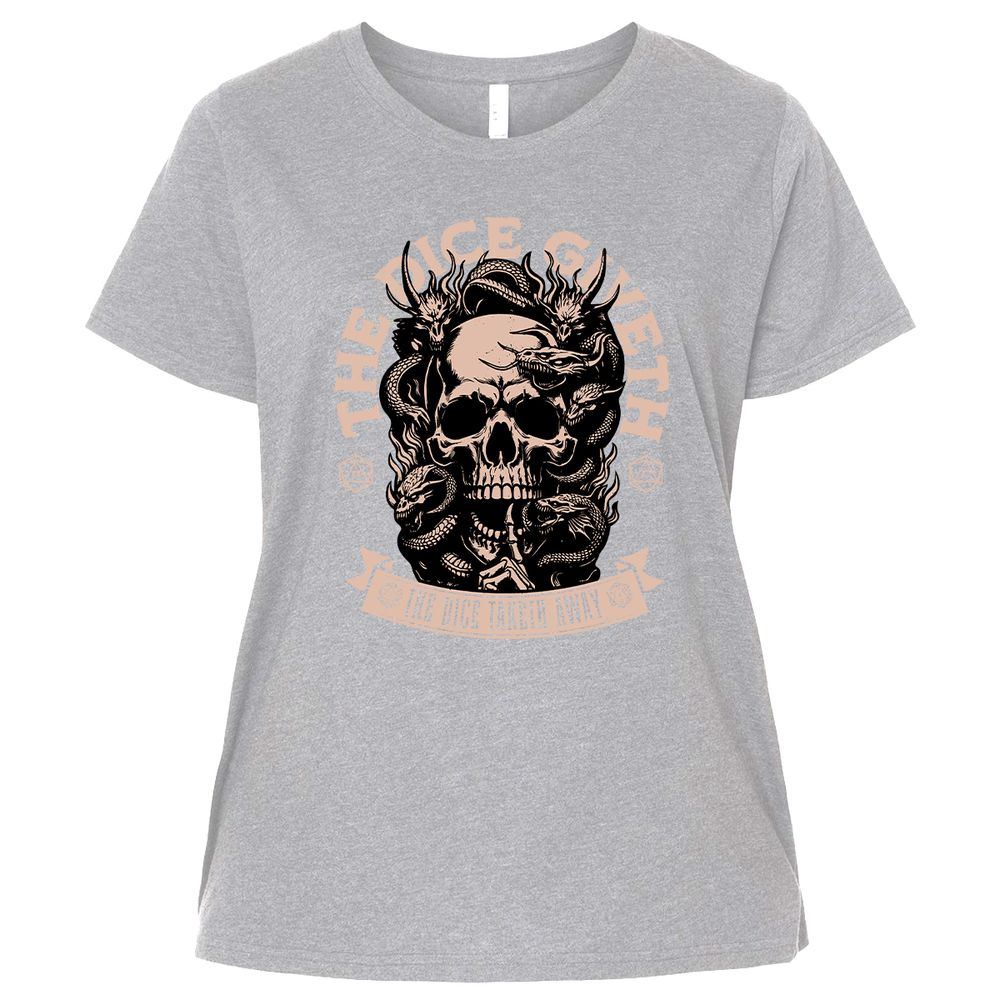 The Dice Giveth The Dice Taketh Away Ladies Curvy Jersey - Heather - 3