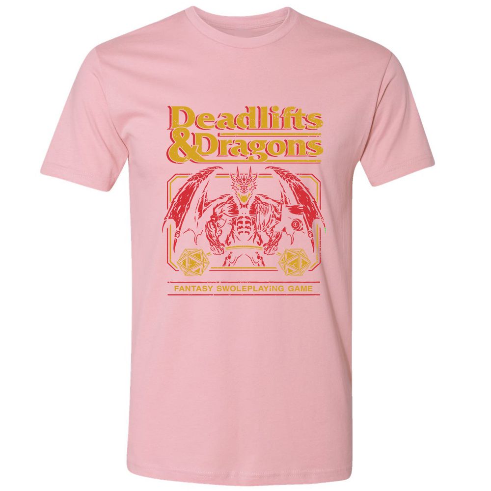 Deadlifts & Dragons - Light Pink - 3