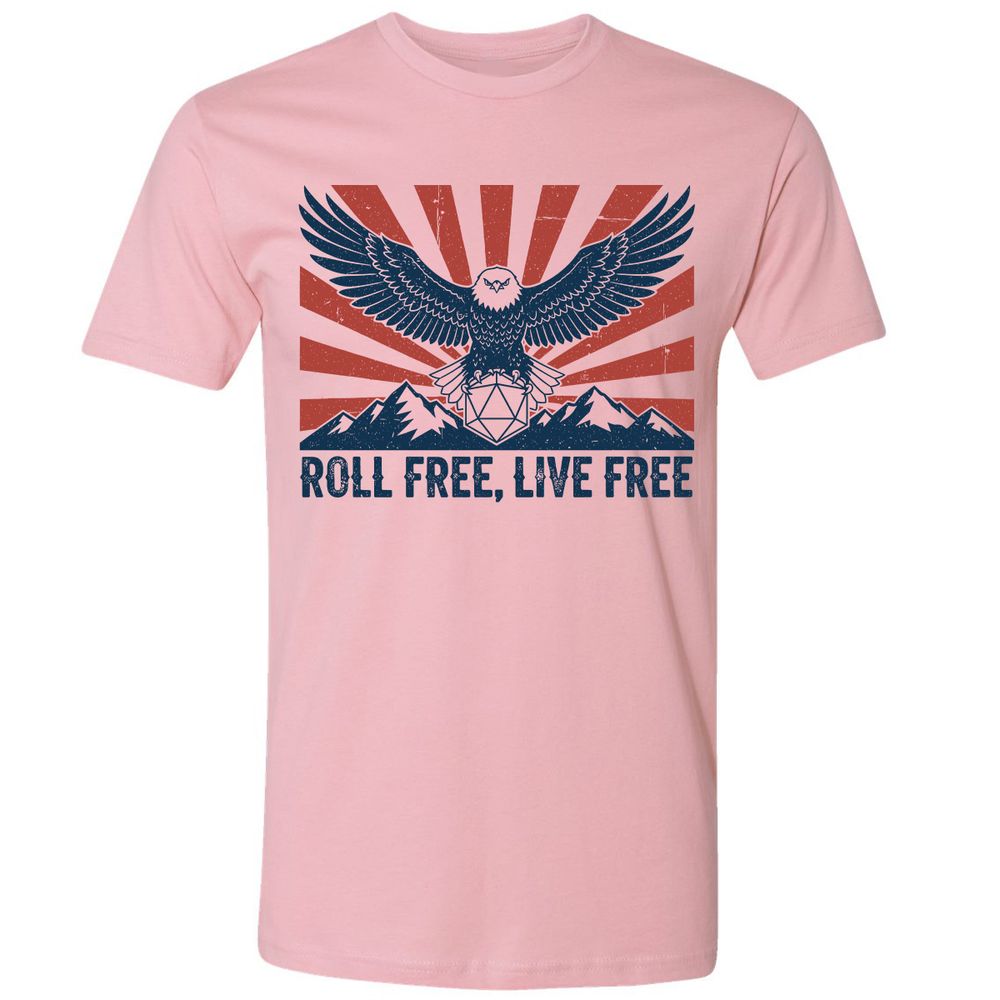 Roll Free, Live Free Premium Unisex T-Shirt - Light Pink - 3