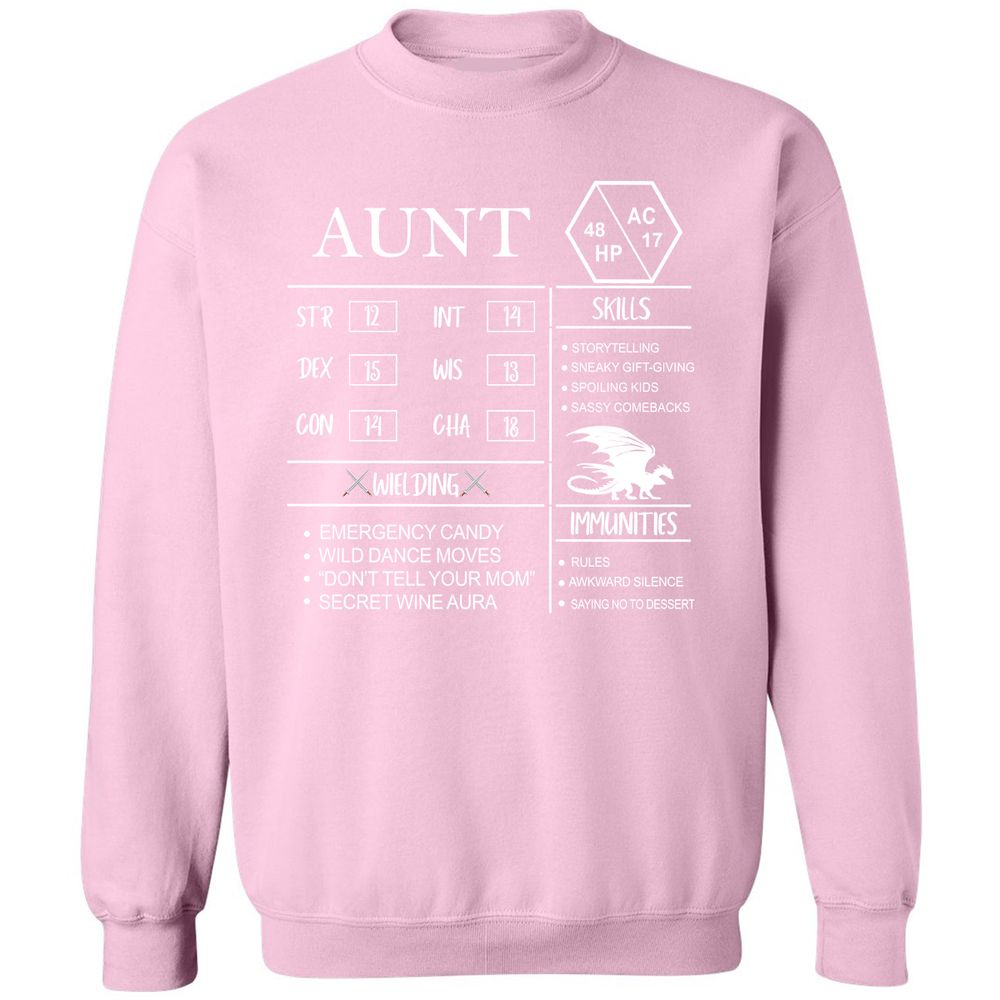 Aunt Stats Classic Unisex Sweatshirt - Light Pink - 3
