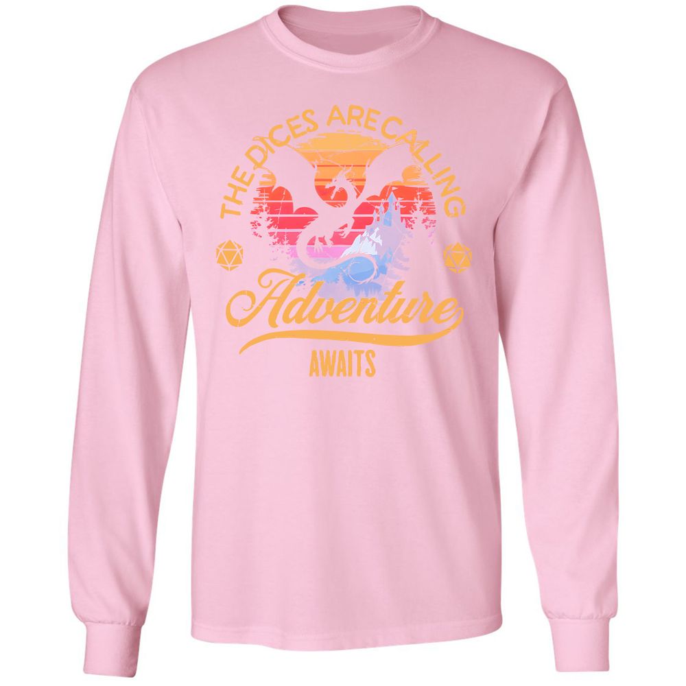 The Dices Are Calling Long Sleeve T-Shirt - Light Pink - 3