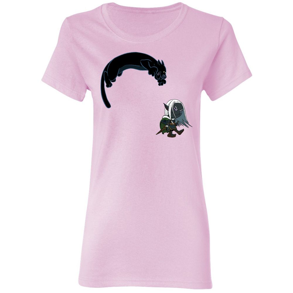 Drizzt and Guenhwyvar Women's T-Shirt - Light Pink - 3