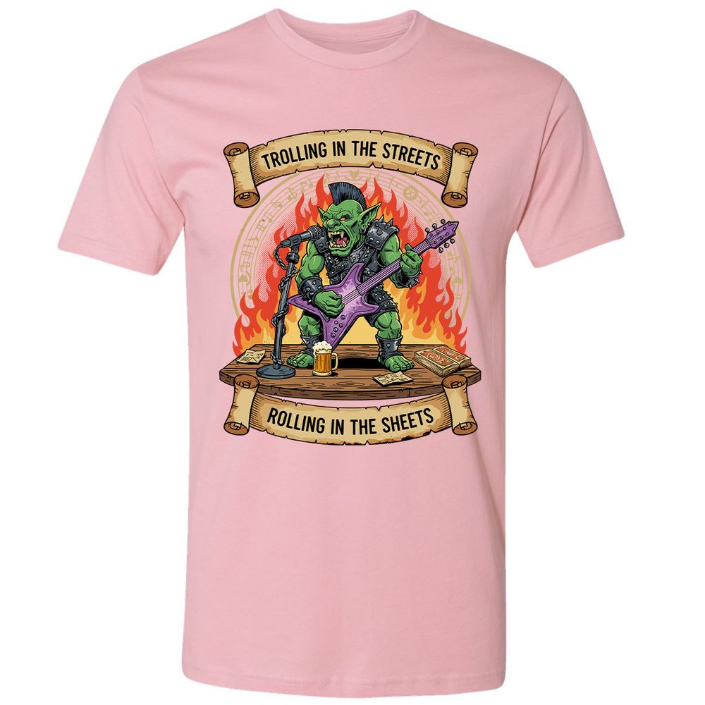 Trolling in the Streets Premium Unisex T-Shirt - Light Pink - 3