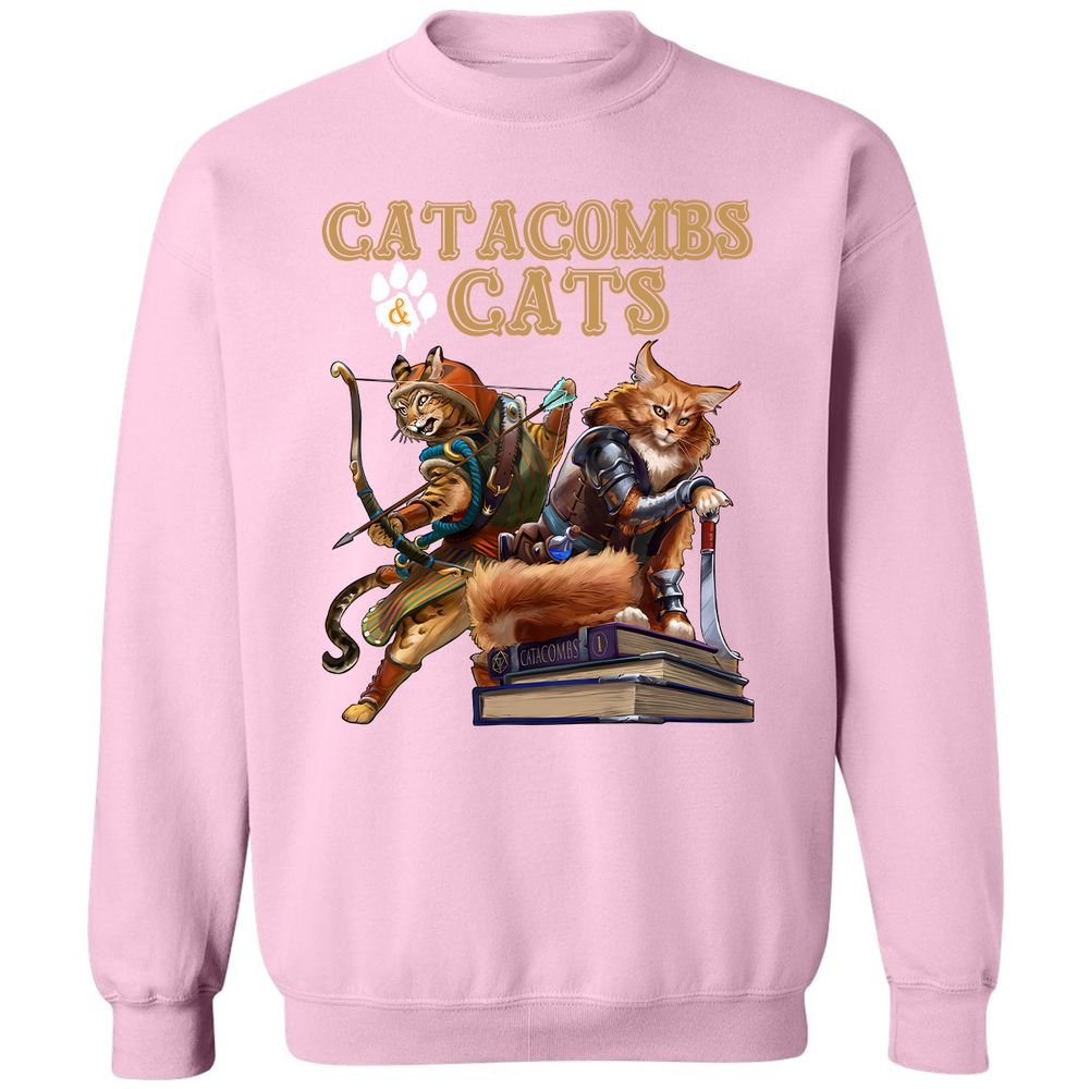 Catacombs & Cats Classic Unisex Sweatshirt - Light Pink - 3