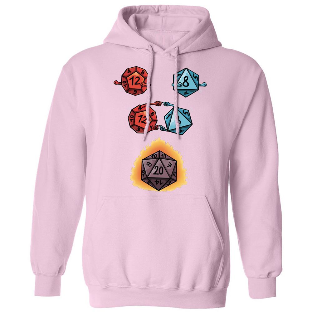 Dice Fusion Classic Unisex Hoodie - Light Pink - 3
