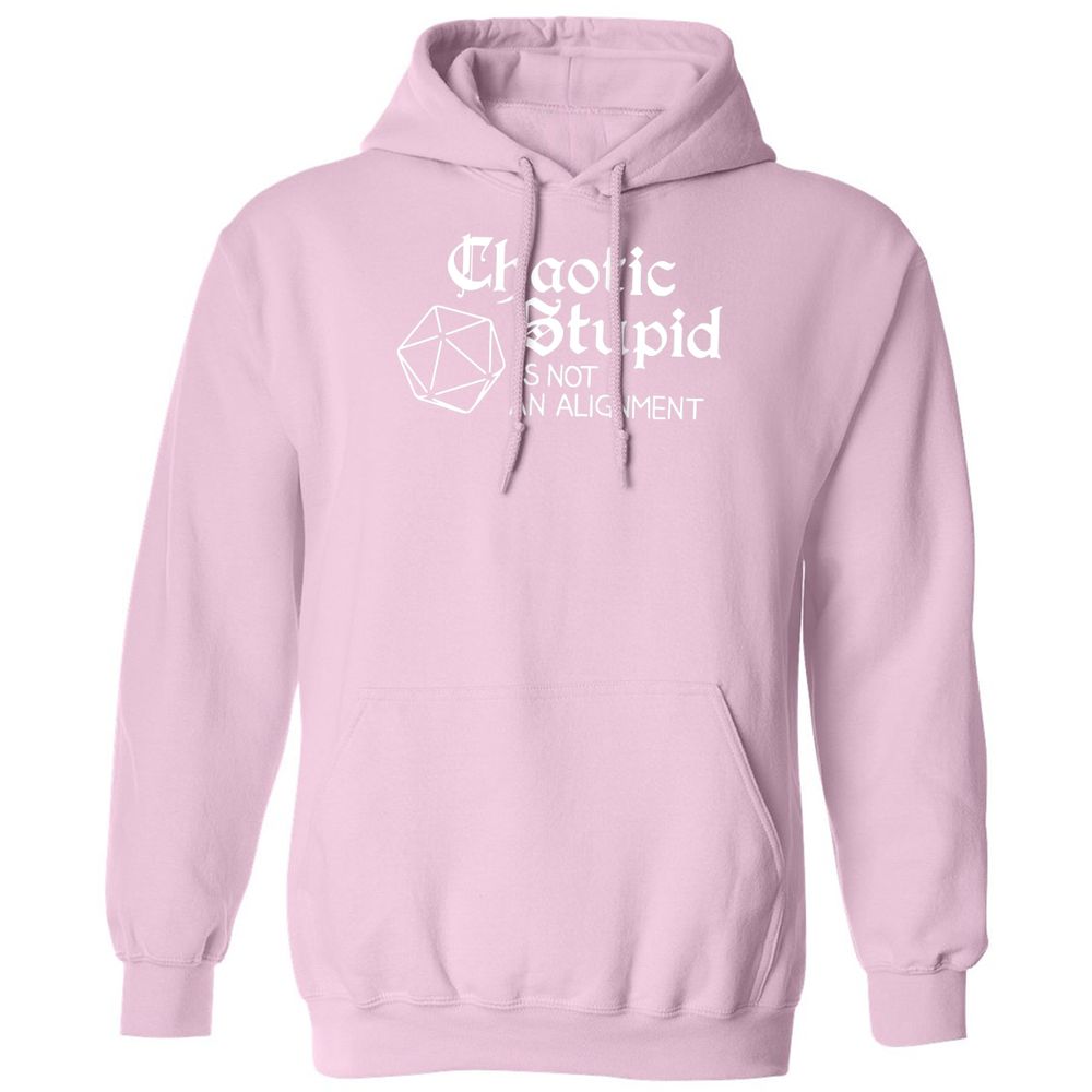 Chaotic Stupid Is Not An Alignment Classic Unisex Hoodie - Light Pink - 3