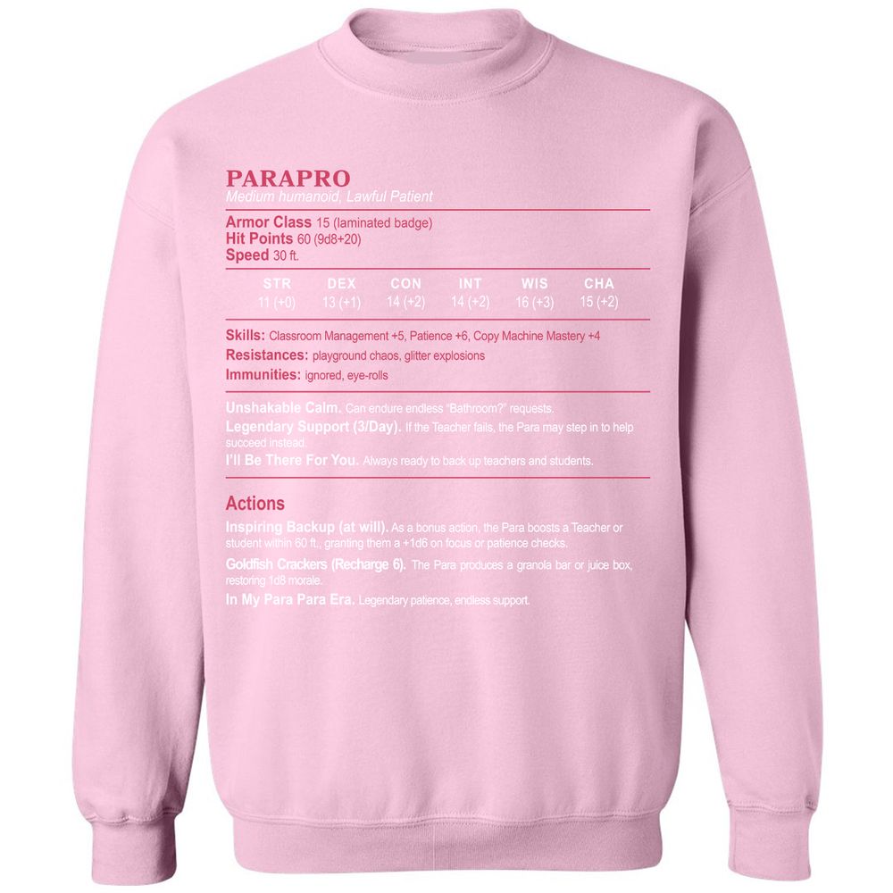para Classic Unisex Sweatshirt - Light Pink - 3