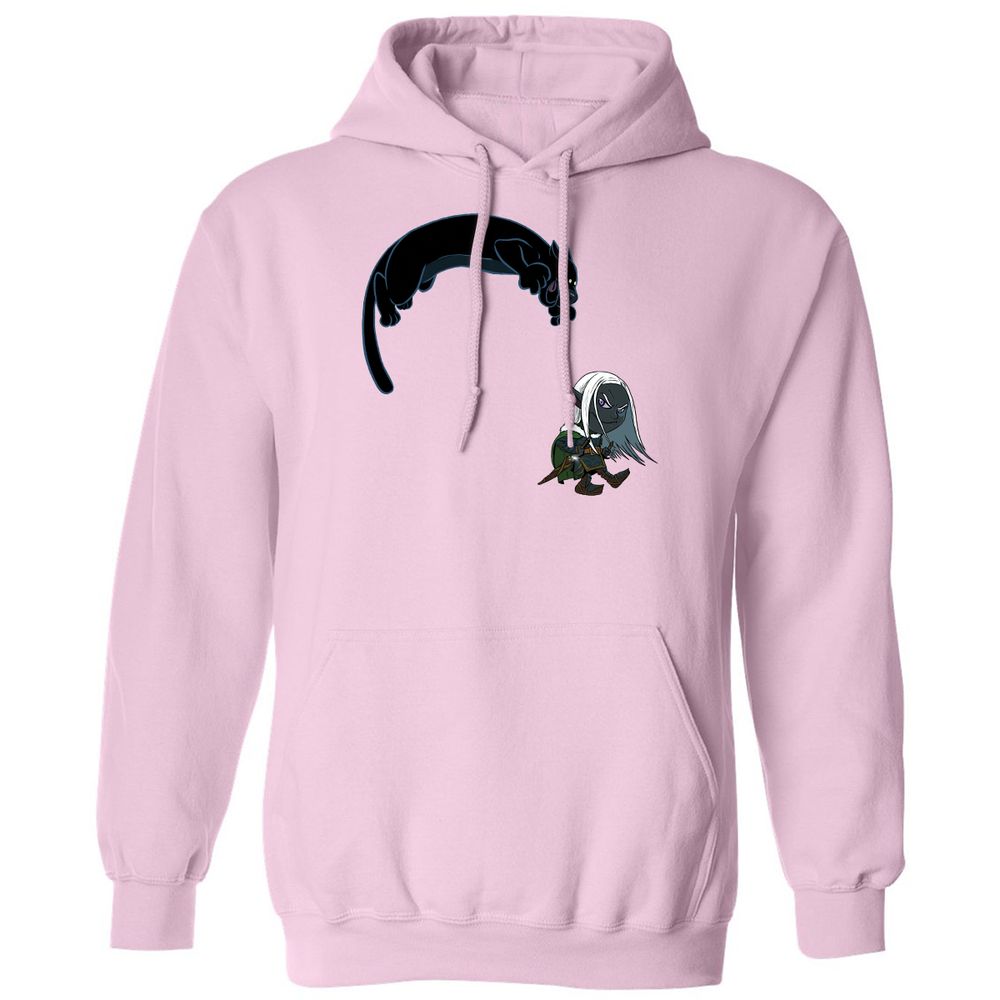Drizzt And Guenhwyvar Classic Unisex Hoodie - Light Pink - 3