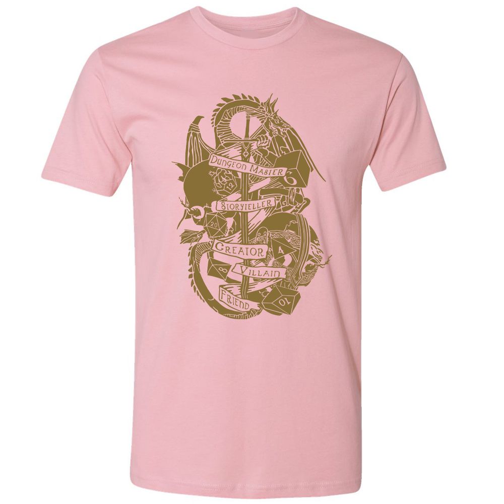 Dungeon Master Dragon Premium Unisex T-Shirt - Light Pink - 3