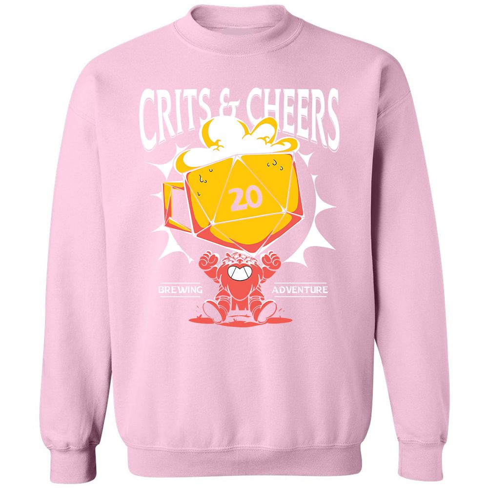 Crits & Cheers Classic Unisex Sweatshirt - Light Pink - 3