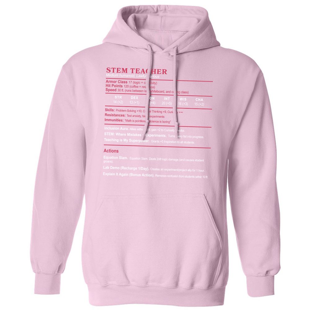 STEM TEACHER Classic Unisex Hoodie - Light Pink - 3