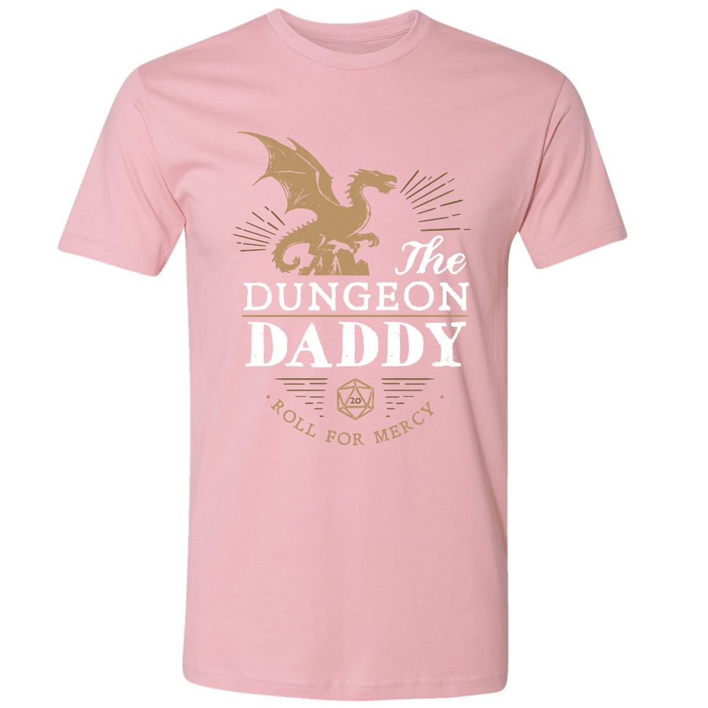 Dungeon Daddy Roll For Mercy Premium Unisex T-Shirt - Light Pink - 3