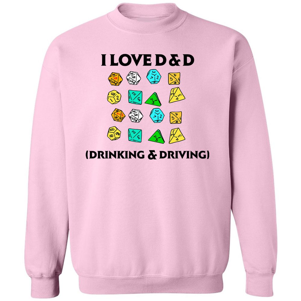 Drinking & Driving Classic Unisex Sweatshirt - Light Pink - 3
