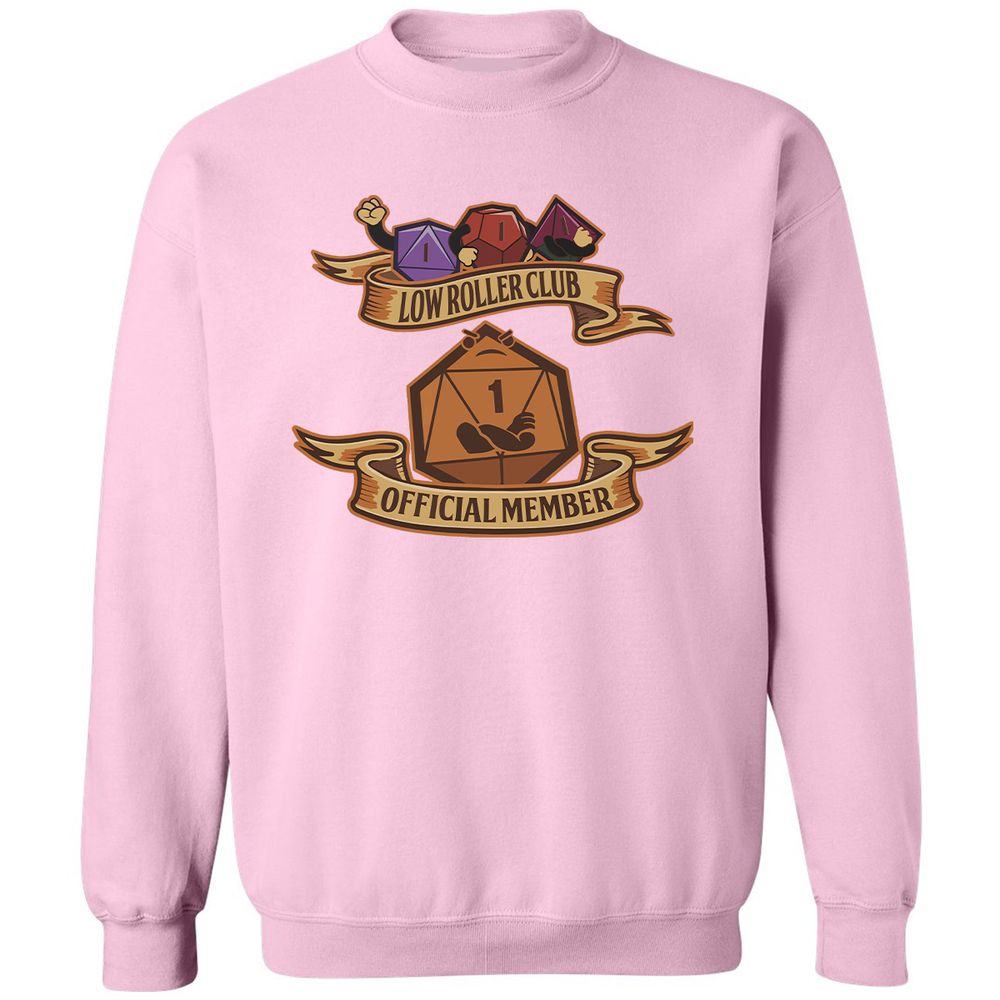 Low Roller Club Classic Unisex Sweatshirt - Light Pink - 3