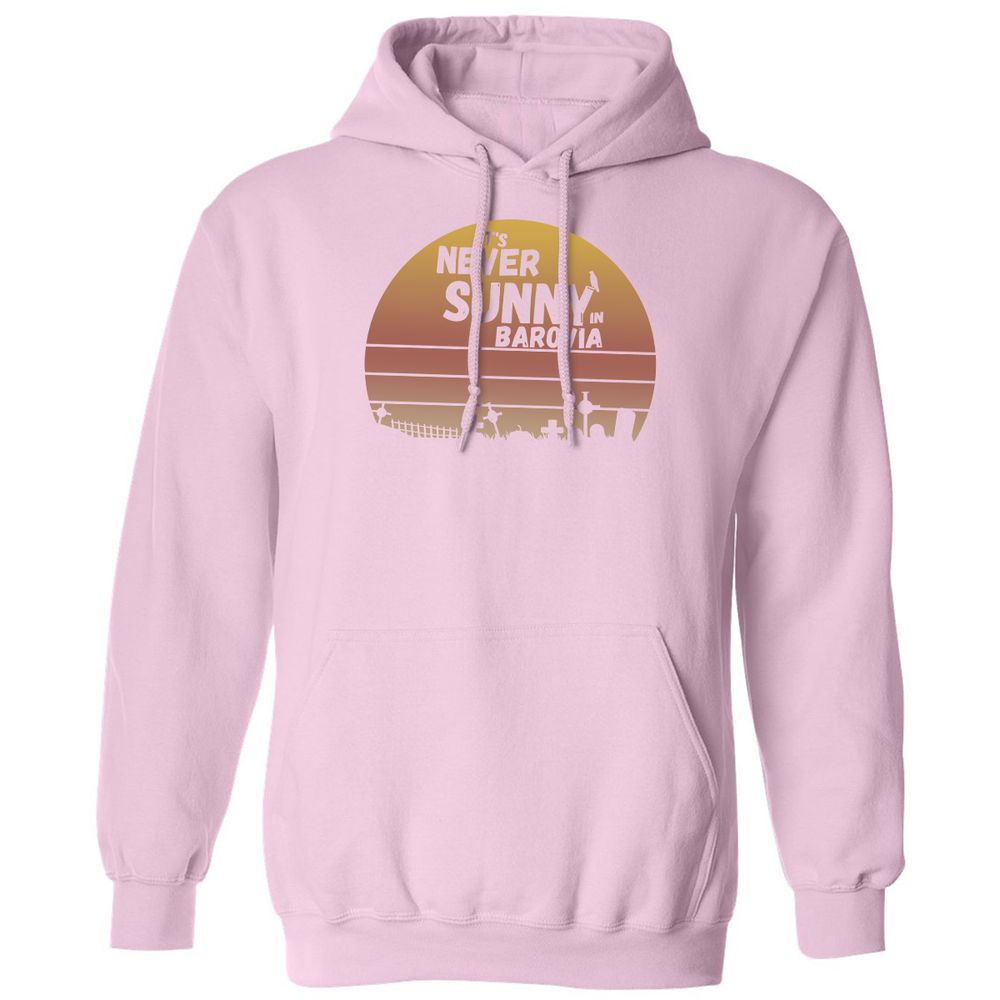 Vintage It's Never Sunny In Barovia Classic Unisex Hoodie - Light Pink - 3