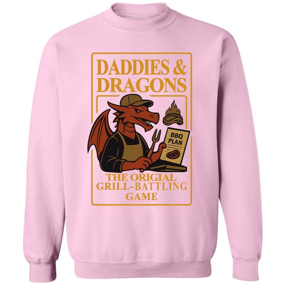 Daddies & Dragons Classic Unisex Sweatshirt - Light Pink - 3