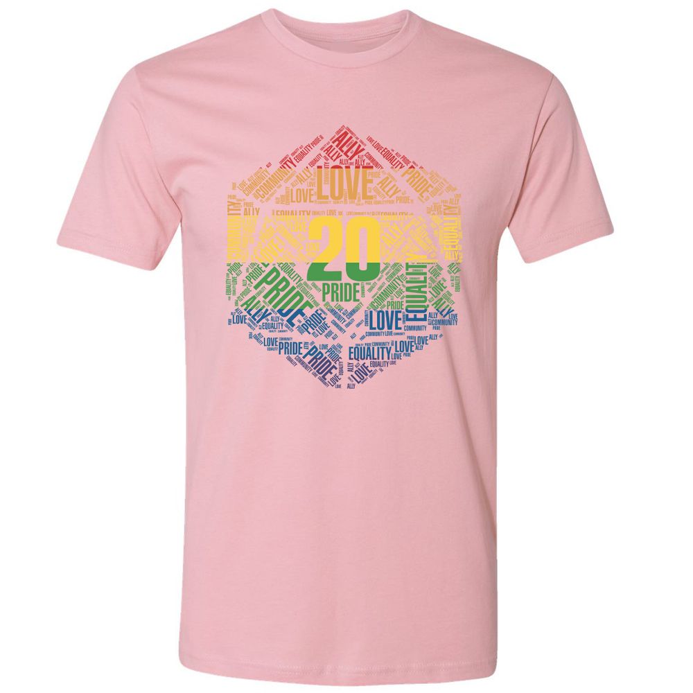 D20 Pride Premium Unisex T-Shirt - Light Pink - 3