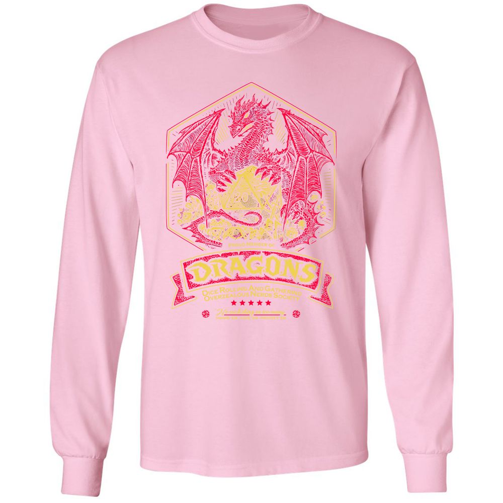 Fantasy Dragon With Dice - Light Pink - 3