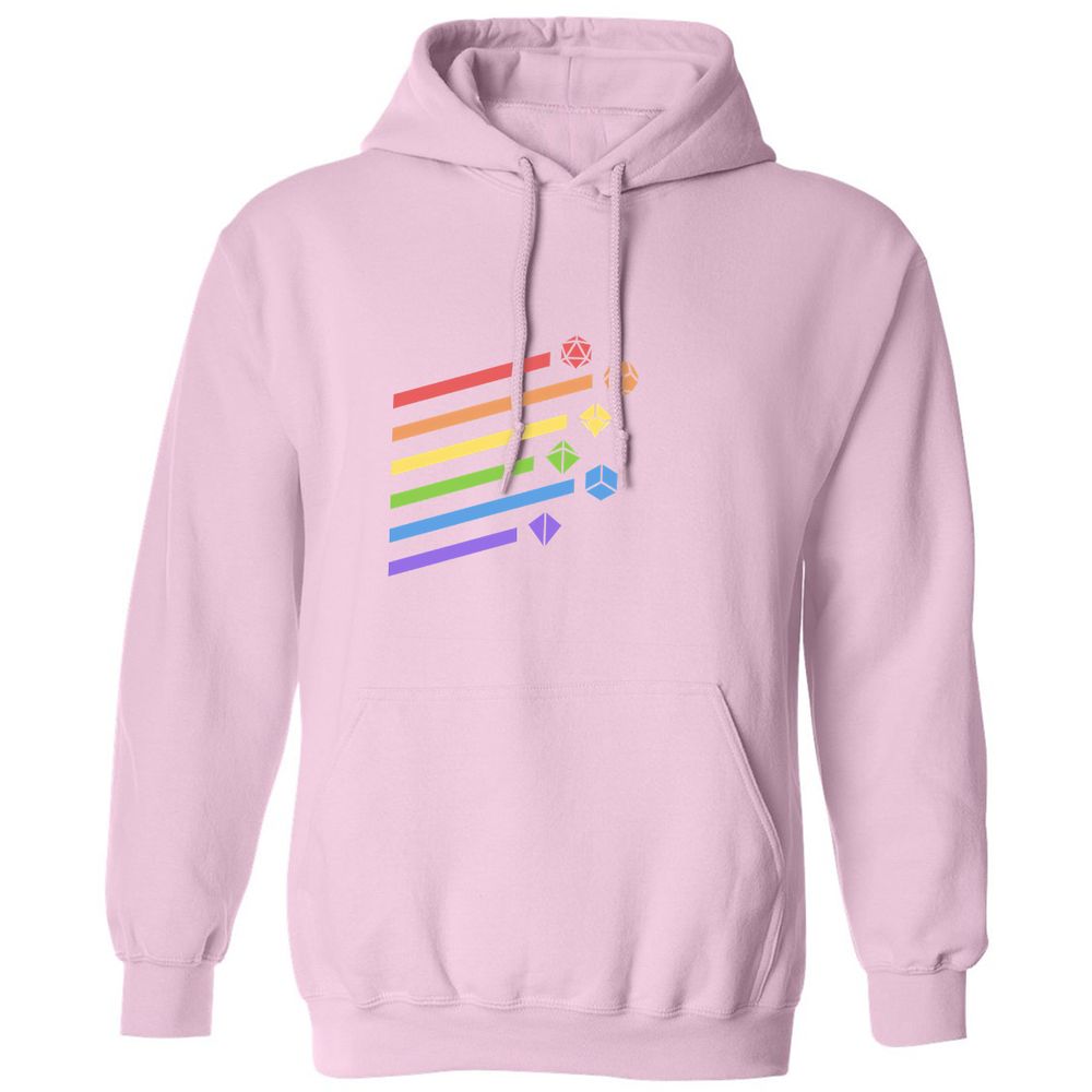 Rainbow Dice Set Classic Unisex Hoodie - Light Pink - 3