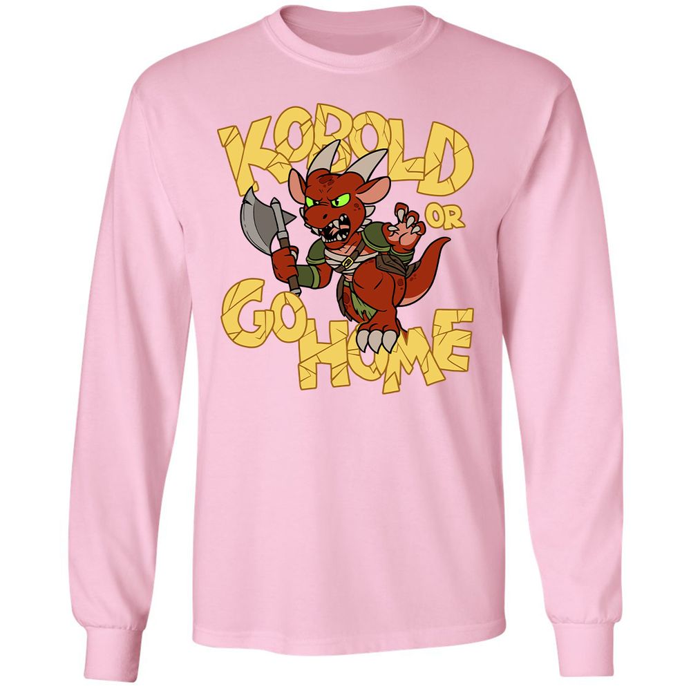 Kobold Or Go Home Long Sleeve T-Shirt - Light Pink - 3