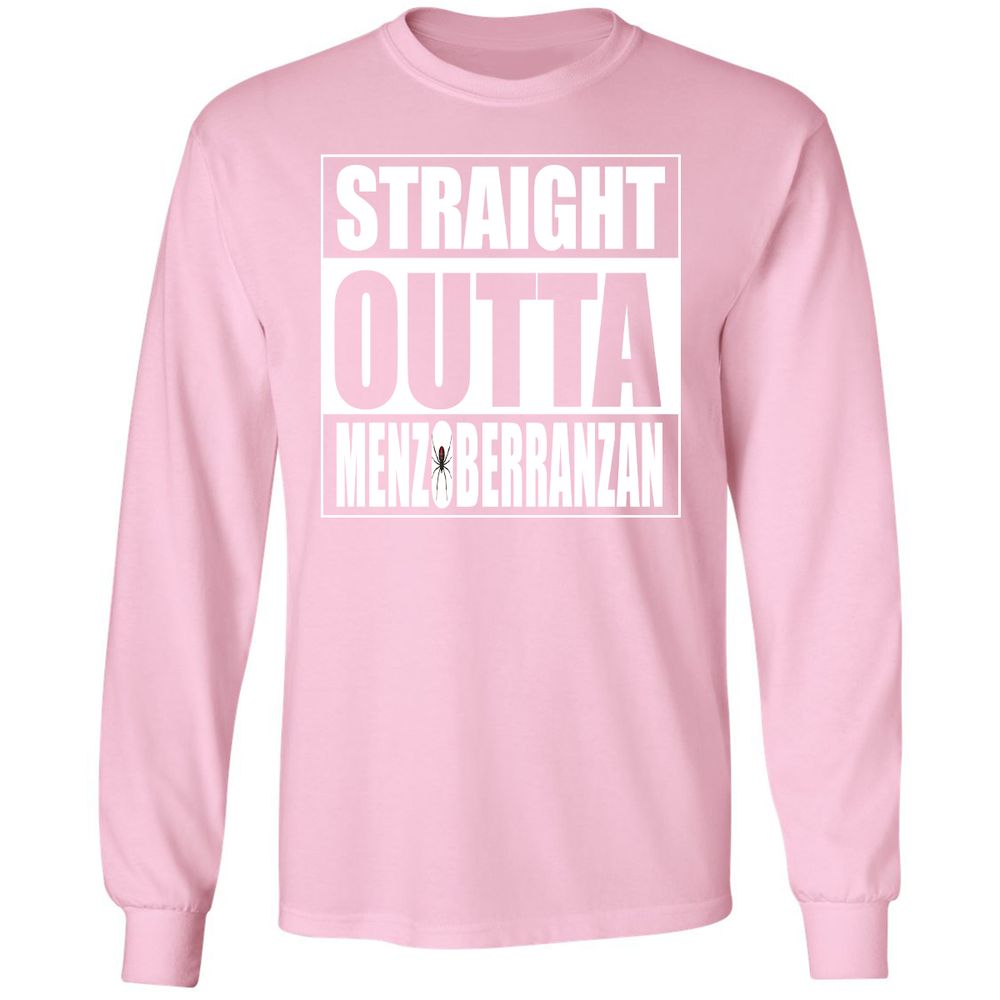 Straight Outta Menzoberranzan Long Sleeve T-Shirt - Light Pink - 3