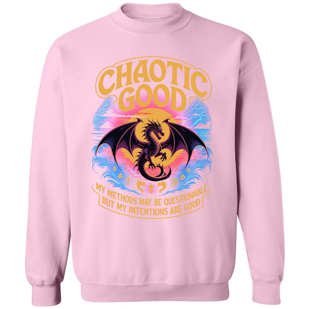 Chaotic Good Classic Unisex Sweatshirt - Light Pink - 3