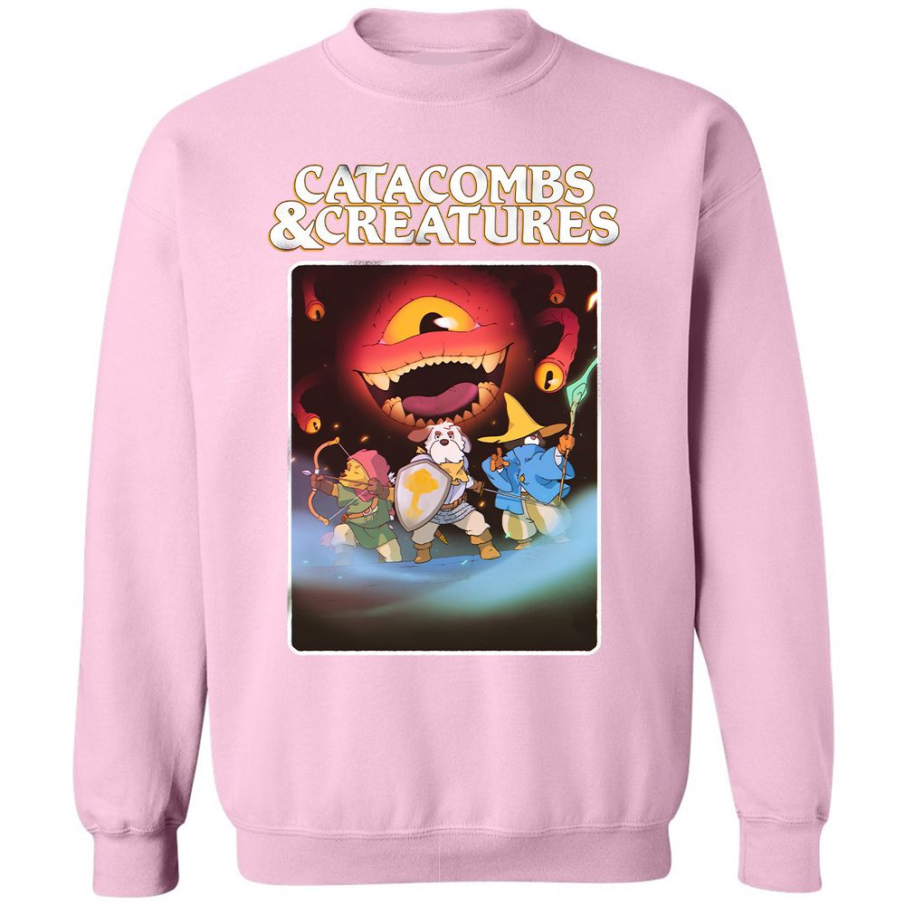 Catacombs & Creatures Classic Unisex Sweatshirt - Light Pink - 3