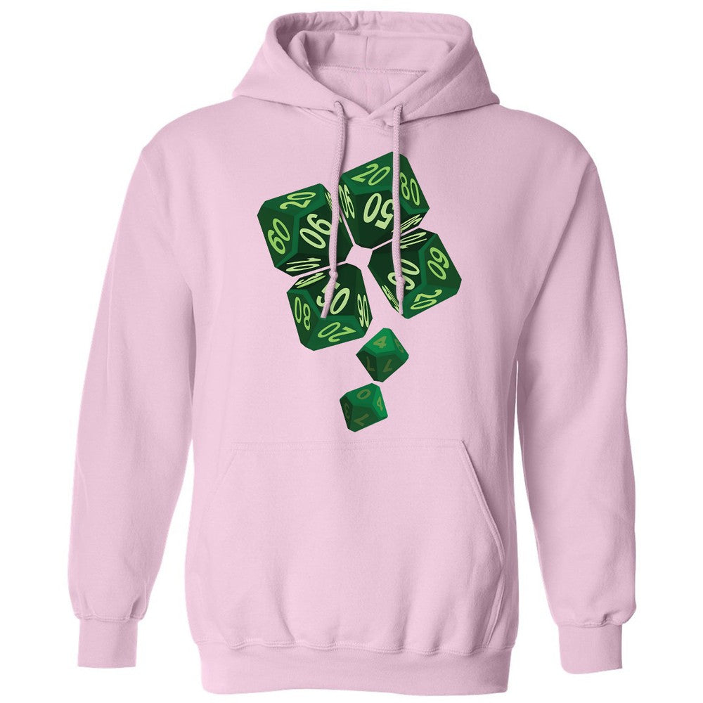 Dice Clover Classic Unisex Hoodie - Light Pink - 3