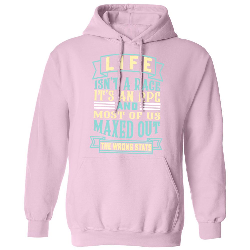 Life Is A RPG Classic Unisex Hoodie - Light Pink - 3