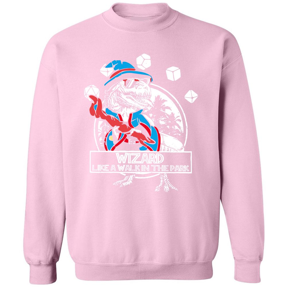 Wizard Like The Walk In The Park Classic Unisex Sweatshirt - Light Pink - 3