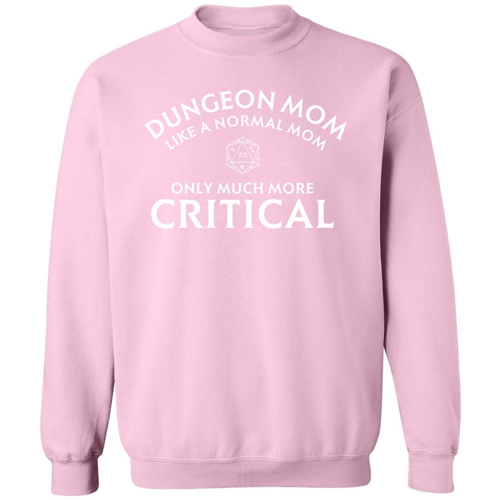 Dungeon Mom Normal Mom Classic Unisex Sweatshirt - Light Pink - 3